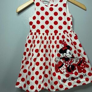 Disney Minnie Mouse‎ White and Red Polka Dot Dress